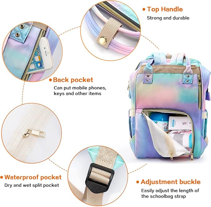 Diaper Bag Backpack for Mom & Dad, Multifunction Waterproof Baby Changing Bags, Large Nappy Bag Backpack - Image 3
