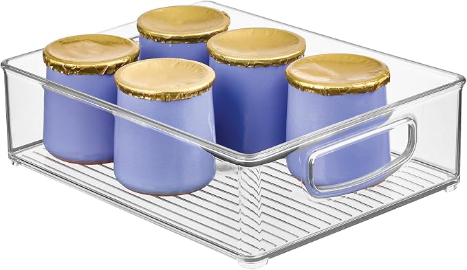iDesign Stackable Pantry Bin, Clear | Kitchen Cabinets, Fridge or Freezer Storage, Made in USA by iDesign