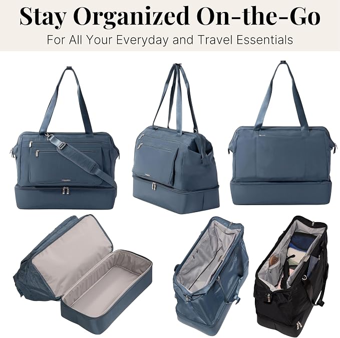 Modern Weekender - Lightweight 18"x15.7"x9.4" Duffel Carry-on Travel Bag for Women - Image 5