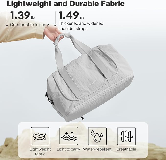 mixi Travel Tote Bag for Women Large Expandable Travel Bag Waterproof Lightweight Carry On Personal Item Handbag - Image 5