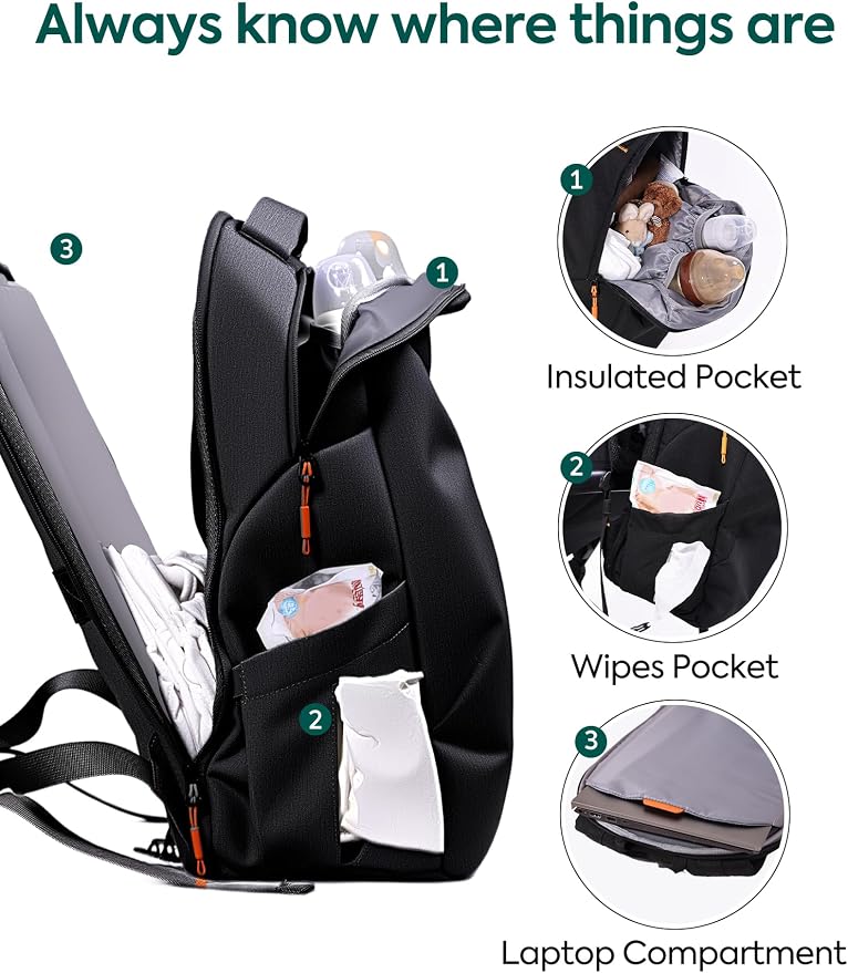 Babelio Grid Wizard Diaper Bag Backpack - Image 3