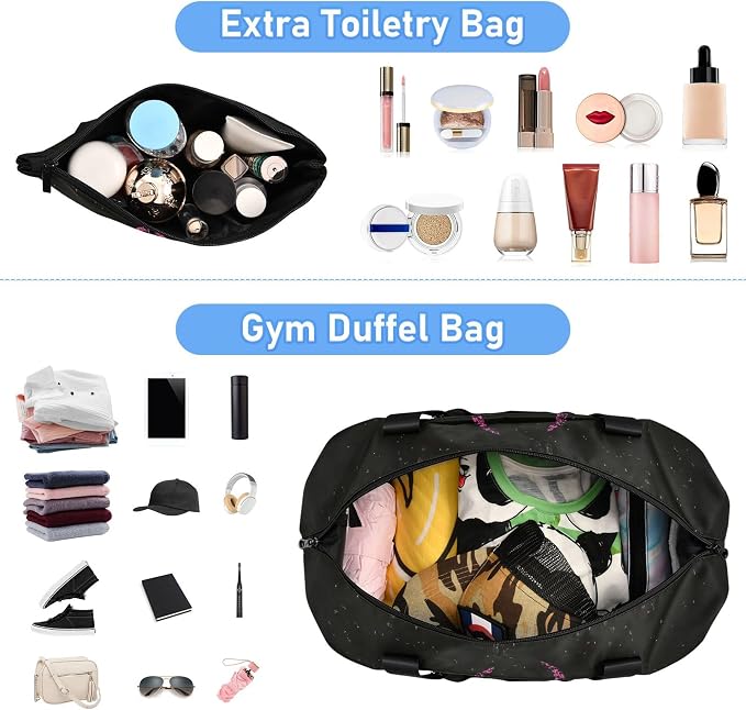 Travel Duffel Tote Bag Spider Sports Duffel Bag with Wet Pocket Weekender Overnight Bag for Women Men Gym Bag, Carry On Bag Hospital Bag for Labor and Delivery - Image 5