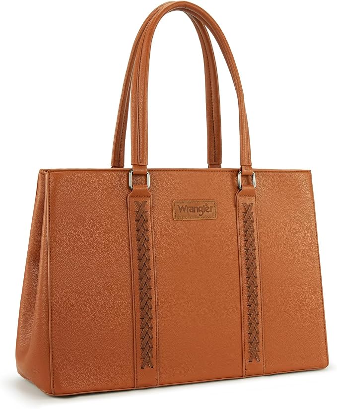 Montana West Wrangler Laptop Tote Bag for Women 15.6 Inch Computer Bag for Work Large Double Compartment Purse and Handbag by THEOFFICIALMONTANAWEST