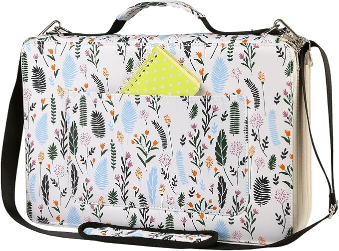 480 Slots Pencil Case, 5-Layer Organizer with Shoulder Strap | 5-layer twill oxford case with 480 elastic slots, carry handle, removable strap, and outer pocket for phone or keys. by Lbxgap