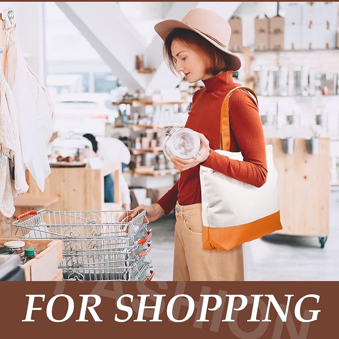 Sanwuta 20 Pcs Large Blank Canvas Tote Bags and Makeup Bags Blank Reusable Grocery Luggage Canvas Tote with Handles (Dark Colors) - Image 2