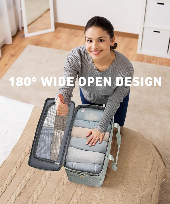 Weekender Bags for Women, Wide Open Large Travel Duffle Bag with Shoe Compartment, Overnight Hospital Bag For Women Labor Delivery, Carry on Bag Personal Item Travel Bag with Wet Pocket (Dark Green) - Image 3