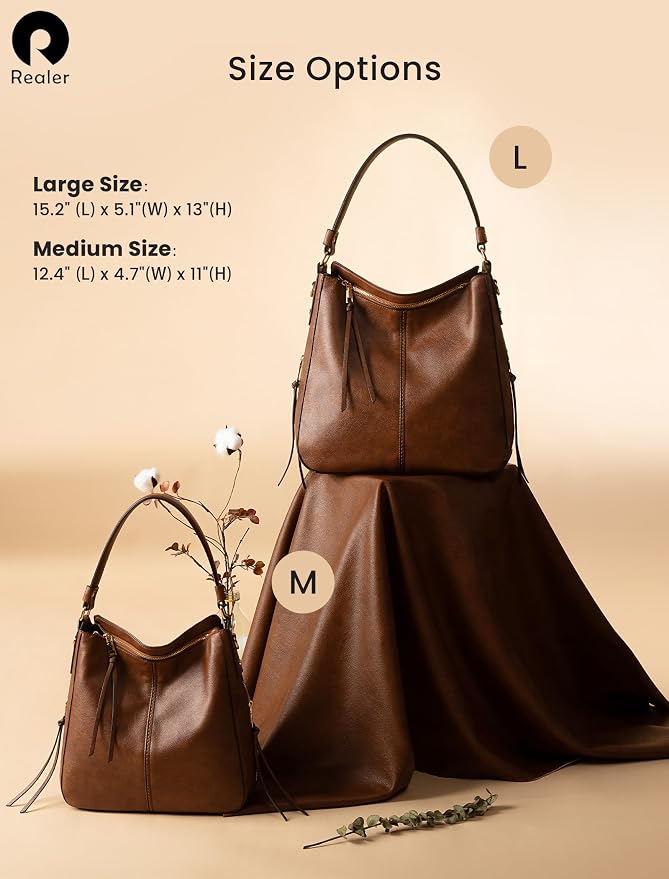 Hobo Crossbody Bag for Women, Designer Shoulder Purse Handbags - Image 7