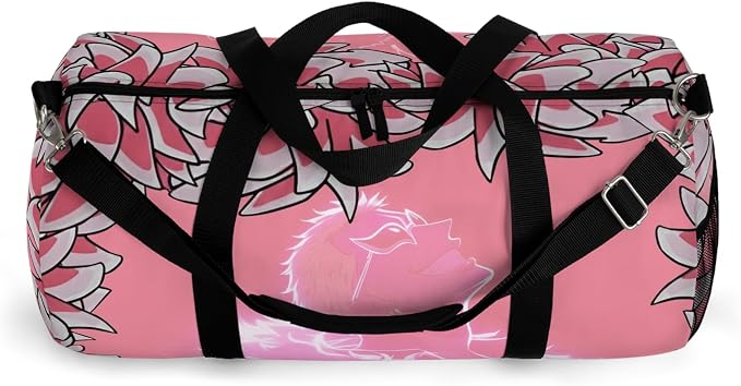 Anime Gym Bag for Women Men - Large Capacity Waterproof Workout Fitness Travel Sports Bags Fashion Street Camping Expandable Carry On Duffle Bag For Couple (Pink Flaminggo) PTY - Image 4