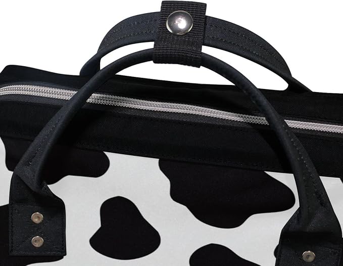 Large Capacity Baby Diaper Bag Cow Print Durable Multi Function Travel Backpack - Image 4