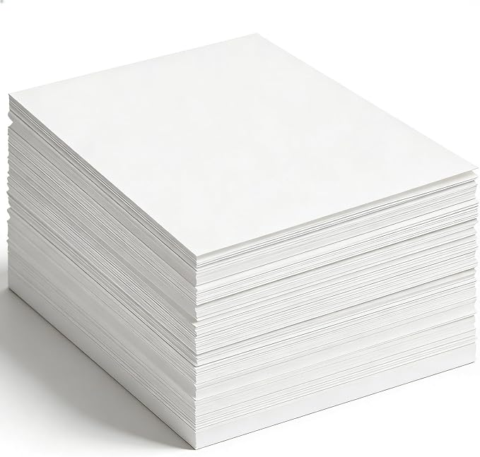 500 Sheets White Construction Paper for Art Craft Drawing 12"x 17", 80gsm Craft Paper Medium Weight for Arts Party Decoration by UDAREIT