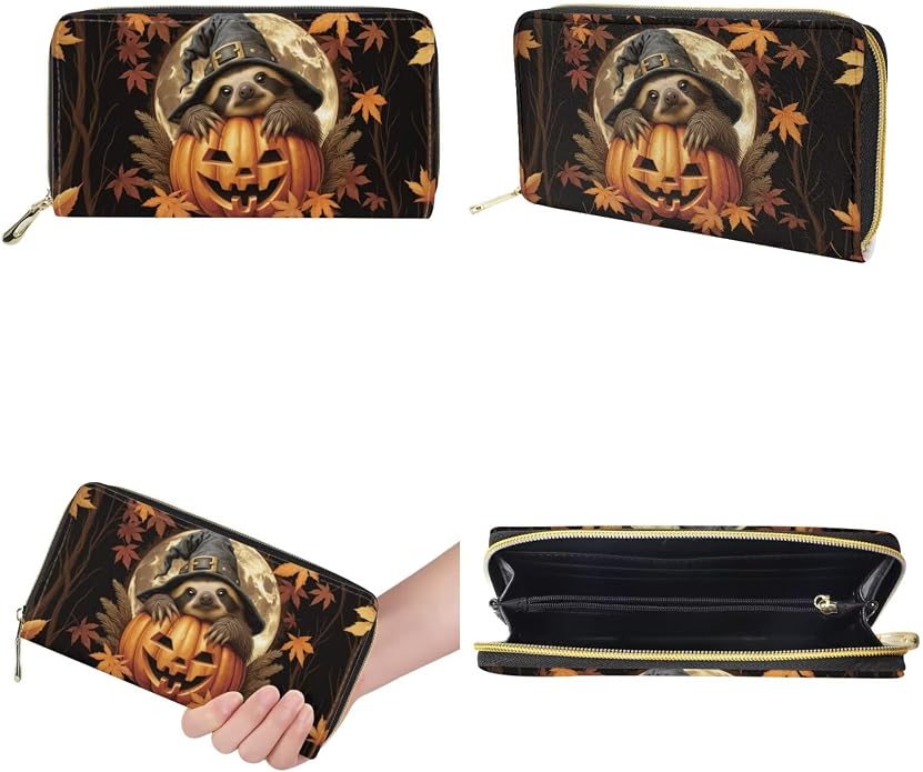 GIFTPUZZ Women Top Handle Bags Handbags with Zipper Leather Wallet Cash Card Phone Holder and Makeup Bag Set 3pcs - Image 7