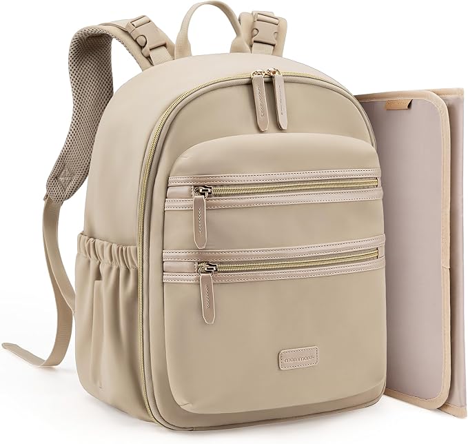 mommore Diaper Bag Backpack, Neoprene Mini Travel Bag for Newborn | Water-resistant neoprene Small diaper backpack with Insulated Pockets & Stroller Straps by mommore