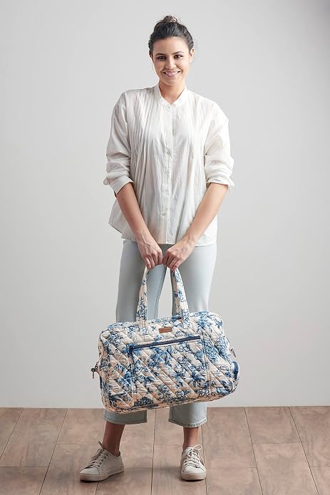 Maison d' Hermine Weekender Bags for Women Cotton Quilted Duffel Overnight Luggage Weekend Bag for Men Gym Gifts Travel | Overnight Luggage Weekend Bag for Men Gym Sports Gifts Duffle bag Business Travellers Trip Spring Summer - Image 3