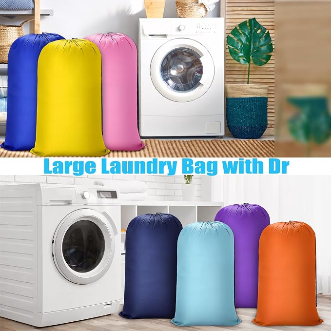 Sanwuta 80 Pcs Large Laundry Bags Bulk,Multicolor | 38" x 24" Travel Laundry Bags for Clothe, Washable Heavy Duty Bag, Camping College Apartment - Image 2