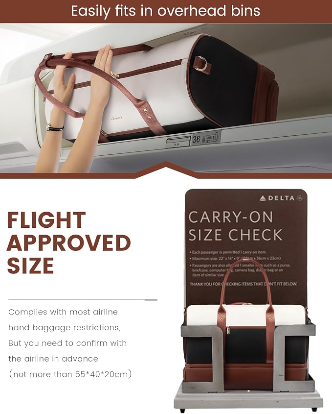 LOVEVOOK Weekender Bag for Women, Large Duffle Bag for Travel with 2 Packing Cubes, Carry on Overnight Bag with Shoe Compartment, Mom Hospital Bags for Labor and Delivery - Image 6