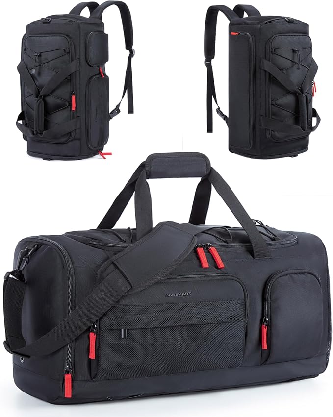 BAGSMART Gym Bag for Men, Athletic Sports Backpack Travel Hiking Duffel | 3-In-1 Gym Bag for Travel Clothes & Padded 13.3" Laptop, with Waterproof Wet Pocket & Shoe Compartment for Travel Camping by BAGSMART