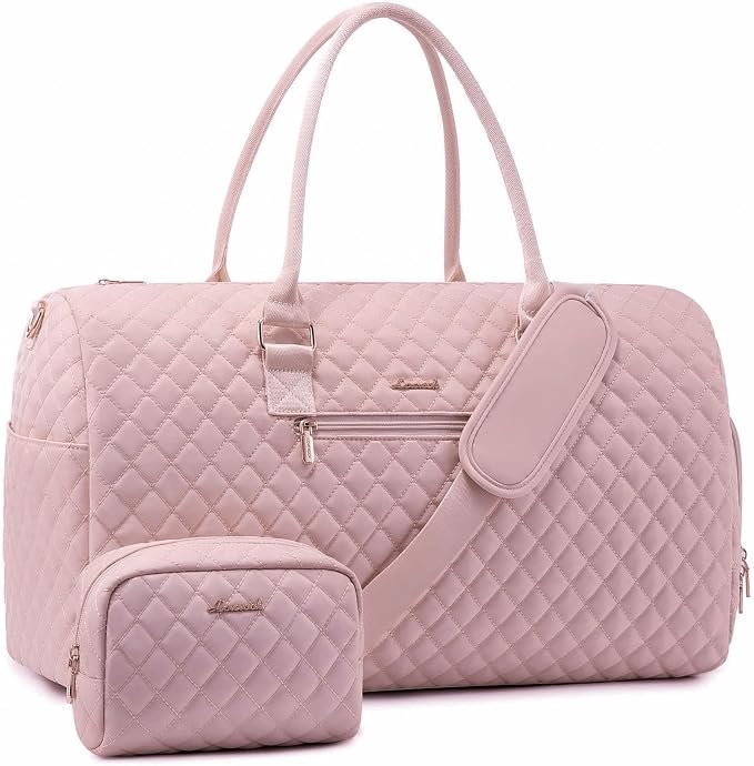 LOVEVOOK Travel Duffle Bag, Weekender Bag for Women with Toiletry Bag, Carry on Overnight Bag with Shoe Compartment, Gym Duffel Bag with Wet Pocket, Mommy Hospital Bags for Labor and Delivery by LOVEVOOK