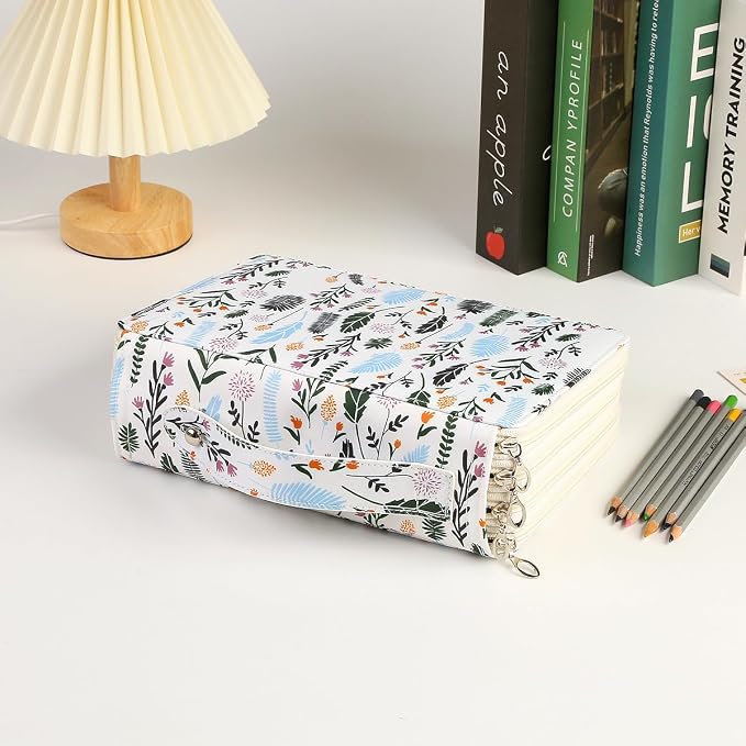 200 Slots Colored Pencil Case Organizer, 4 Layer Bag | Twill Oxford fabric,203 elastic loops,detachable handle,for travel, home storage,drawing tools,creative gifts - Image 6