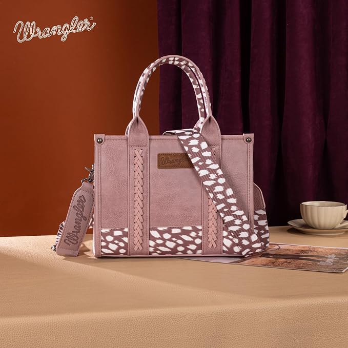 Montana West × Wrangler Tote Bag for Women Western Cow Print Purse Designer Top Handle Handbags - Image 4