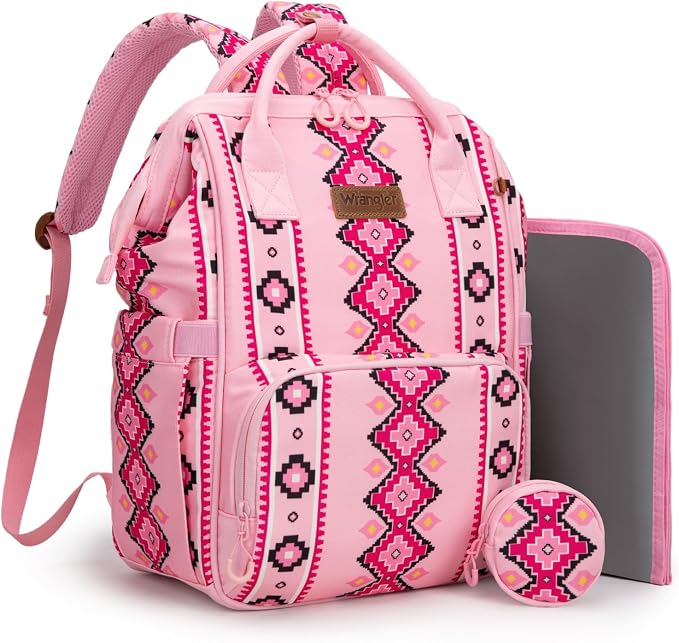 Montana West Wrangler Diaper Bag Backpack Aztec Callie Bag Travel Backpack Purses Western Multi-Function Baby Bags for Mom by THEOFFICIALMONTANAWEST