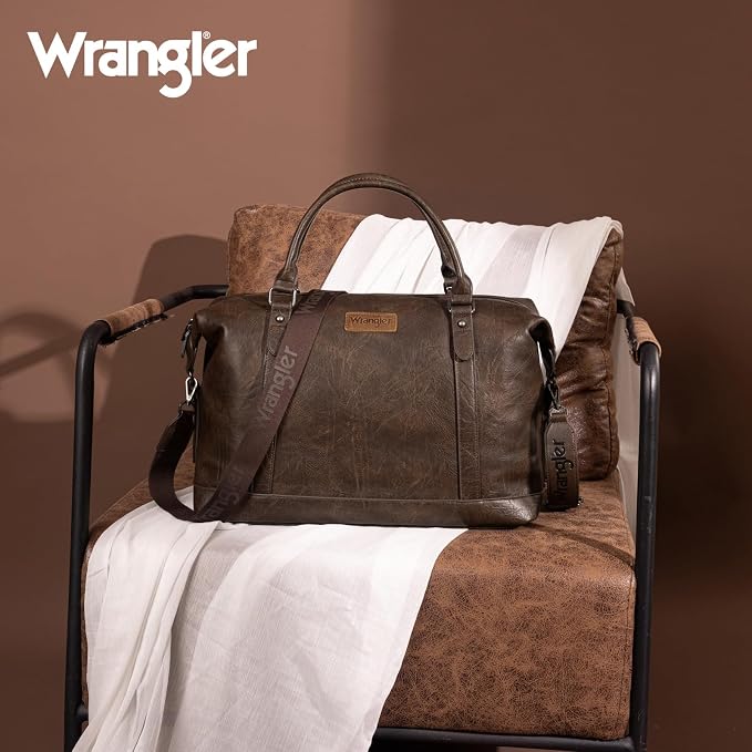 Wrangler Duffel Bag Large Travel Weekender Bag for Women Waterproof Carry on Overnight Bag for Gym,Trips,Weekends,Coffee - Image 6