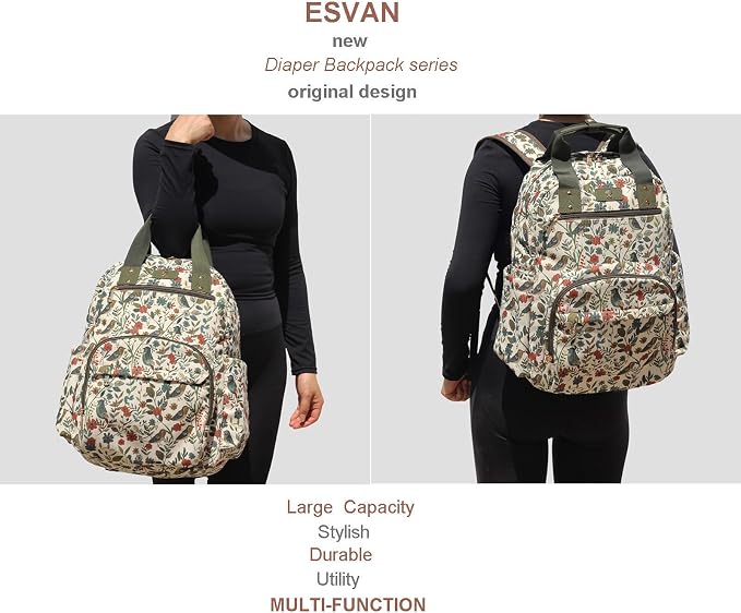 Diaper Bag Backpack Corduroy Multifunction Baby Fashion Travel Pack office Laptop Bag - Image 6