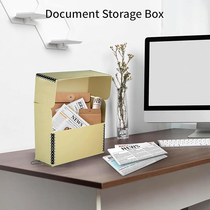 Lineco Archival Document Storage Box, Tan, 15.5" x 10.5" x 5" | Legal-Sized, Metal Edge, Acid-Free Boxboard Case, Organize Files, Prints, Photos, Pack of 2 - Image 6