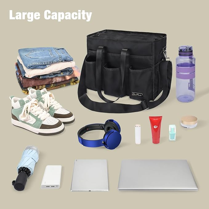 CLOUDMUSIC Large Tote Bag For Women Travel Nurse Teacher Work Waterpoof With Zipper Utility Everything Bags | Travel - Image 7