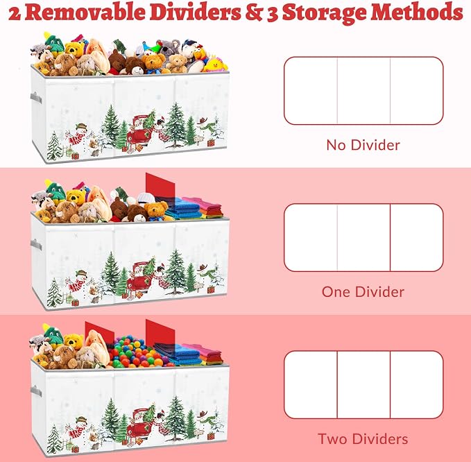 Large Toy Box Collapsible Chest Organizer with Flip Lid for Kids | Oxford Storage Box with Handle for Boy Girl Sturdy Waterproof Organizing Decor for Bedroom Playroom Nursery 37.7×12.5×15.7'' - Image 7