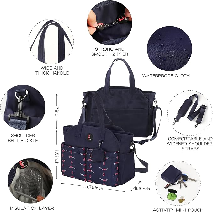 Diaper Bag Tote: Large Tote Baby Bag Boy Diaper Bag Stylish Girl Diaper Bag,Shoulder Mommy Bag - Image 6