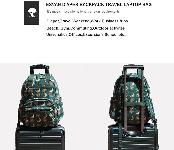 Diaper Bag Backpack Corduroy Multifunction Baby Fashion Travel Pack office Laptop Bag - Image 5