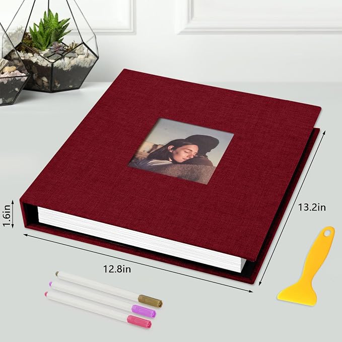 Zesthouse 18 In Photo Album Self Adhesive with Picture Display Window, 3-Ring Scrapbook Albums 60 Pages Holds 10x12 8x10 5x7 4x6 Photos, DIY Photo Book Ideal Gift for Family Wedding Baby - Image 2