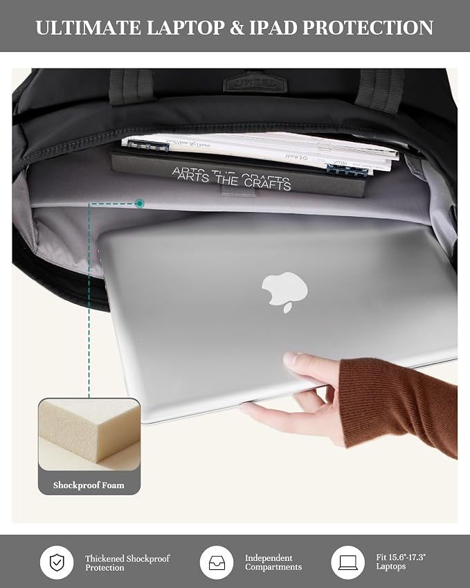 Timeet Laptop Tote Bag for Women, Water Resistant Work Tote Purse with Laptop Compartment for Daily Office Casual Travel - Image 3
