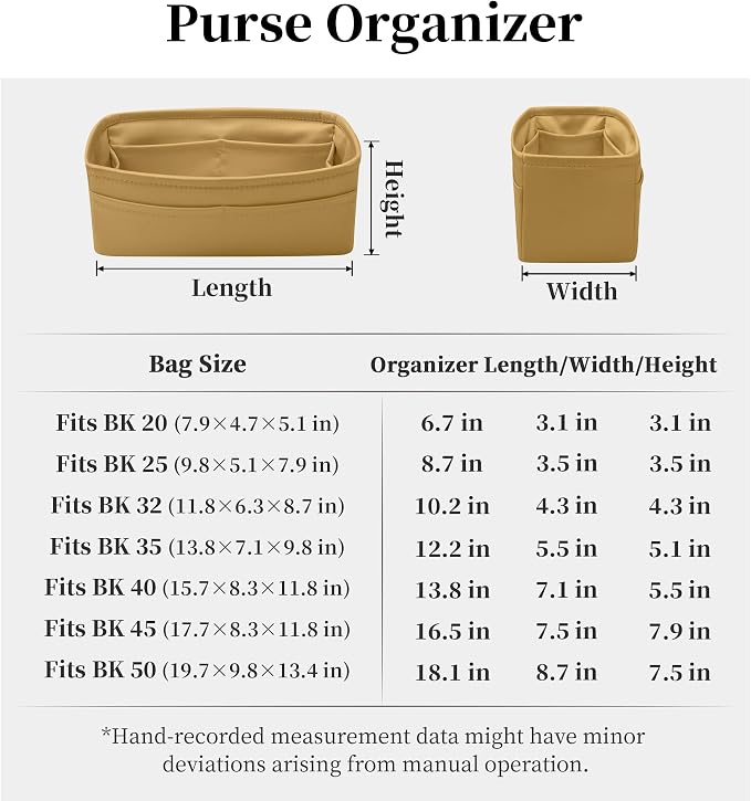 Satin Purse Organizer for Birkin 35, Biscuit | Tailored Fit, Multiple Pockets, Lightweight Satin, Purse Essentials, Ideal for Travel, Shopping, and Daily Use - Image 8