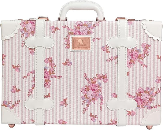 Unitravel Baby Keepsake Case, 18" Handmade Memory Storage Box, Newborn Keepsake Box, Vintage Suitcase for Baby Shower, Baptism, Naming Ceremony or Birthday (floral) by Unitravel