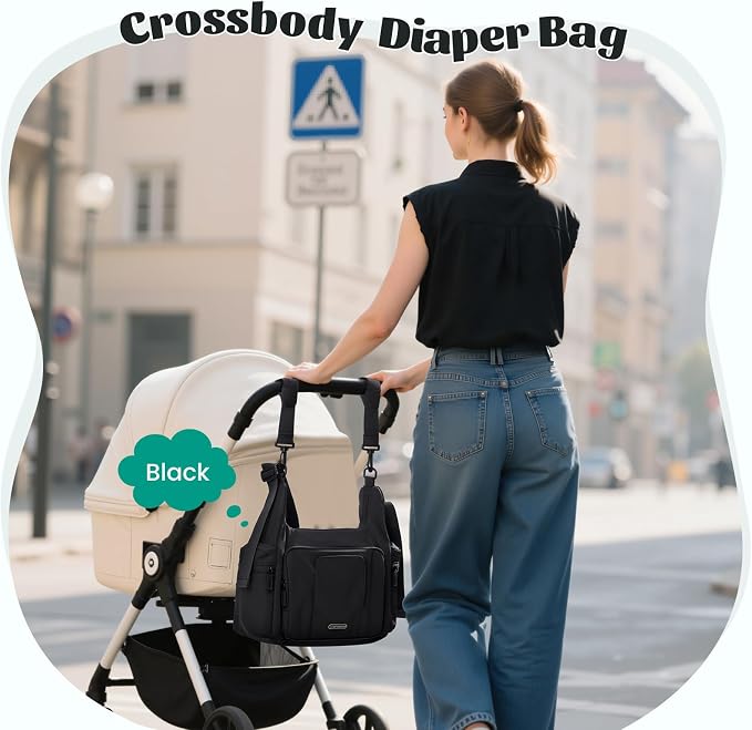 14L Puffer Diaper Bag Tote, Large Capacity Travel Diaper bags, Crossbody Hospital Bag for mom - Image 8