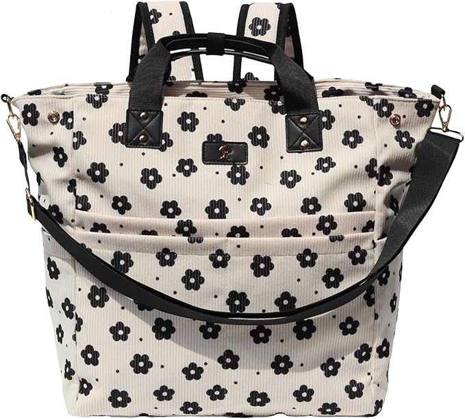 Diaper Tote Bag Totepack Backpack Crossbody Bag 3 in 1 for Women Laptop Backpack Multifunctional with Insulated Pockets by ESVAN