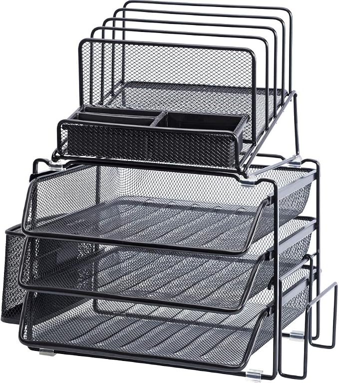 Lorell Divided 4-Tier Desktop Organizer by Lorell