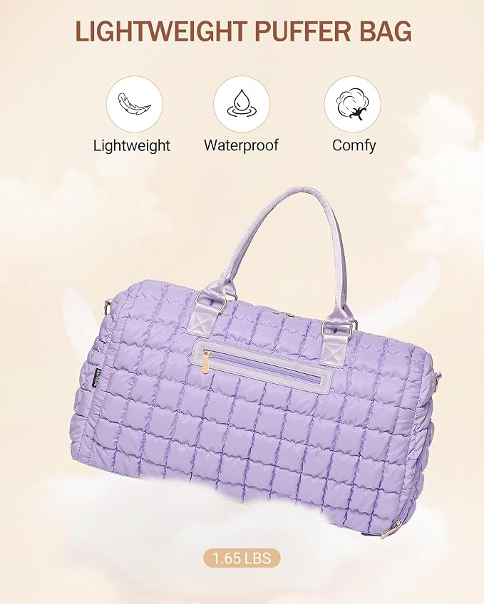 Duffle Bag for Travel, Weekender Bag with Shoe Compartment, Carry On Overnight Bag for Women with Toiletry Bag, Gym Bag with Wet Pocket, Hospital Bags for Labor and Delivery Beige - Image 2