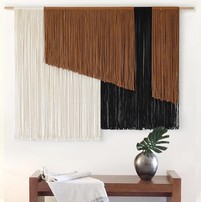 Jakalin Macrame Wall Hanging, Dip Dye Fiber Yarn Art, Boho, 57"x43" | Hand-dyed Cotton, Fine Craftsmanship, Boho Tapestry, Living Room, Bedroom, Nursery, Apartment Decor - Image 2