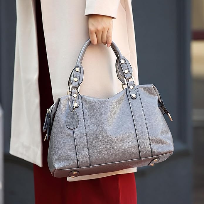 Handbags and Purses for women Vegan Leather Tote Bag for Women Satchel Shoulder Bags Travel Purse with Compartments - Image 2