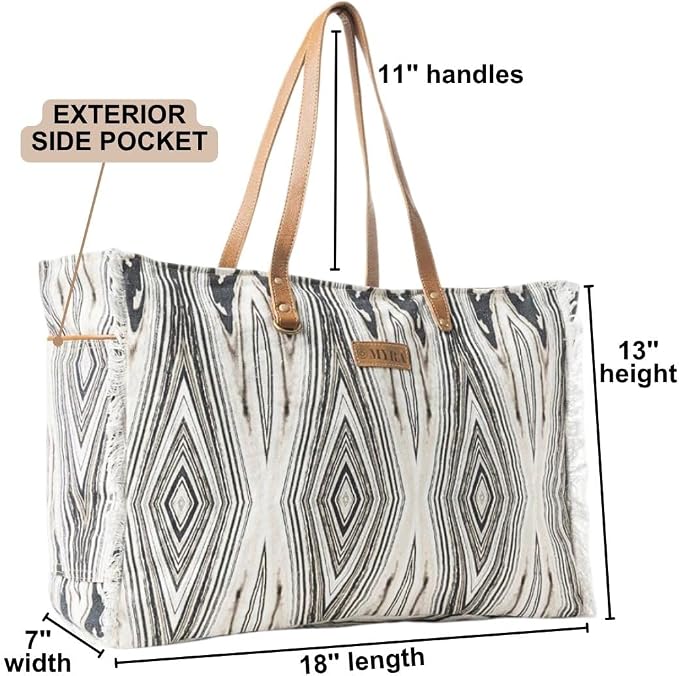 Myra Bag Travel Weekender Bag - Boho Aztec Southwestern Tote Purse for Women - Image 3