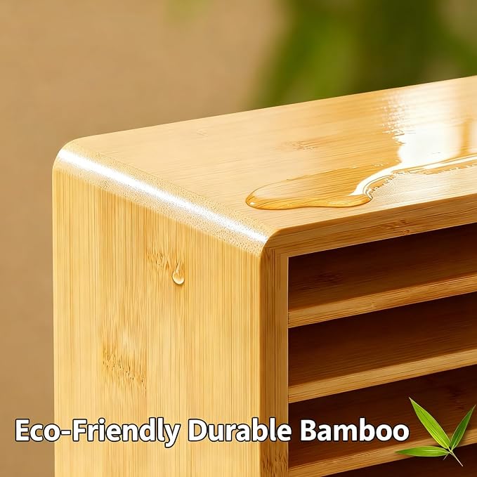 280 Marker Organizer, Bamboo Wooden Storage for Alcohol Markers Pens Pencils, No Assembly, Large Desk Holder for Artists Teachers Students, Classroom Office Art Supply (A No Drawer) - Image 4