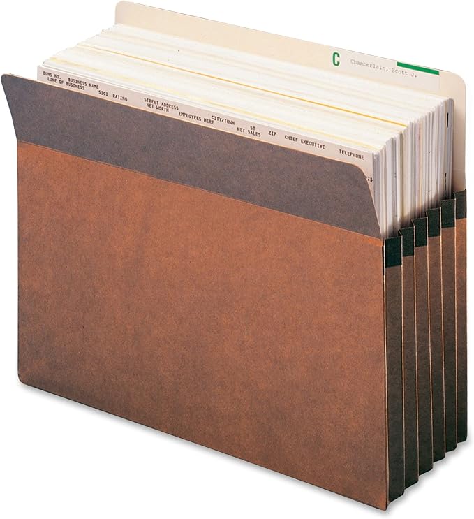 Smead File Pocket, Straight-Cut Tab, 5-1/4" Expansion, Letter Size, Redrope, 50 per Carton (73810) - Image 3