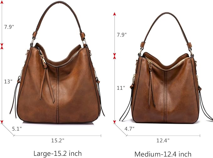 Hobo Crossbody Bag for Women, Designer Shoulder Purse Handbags - Image 10