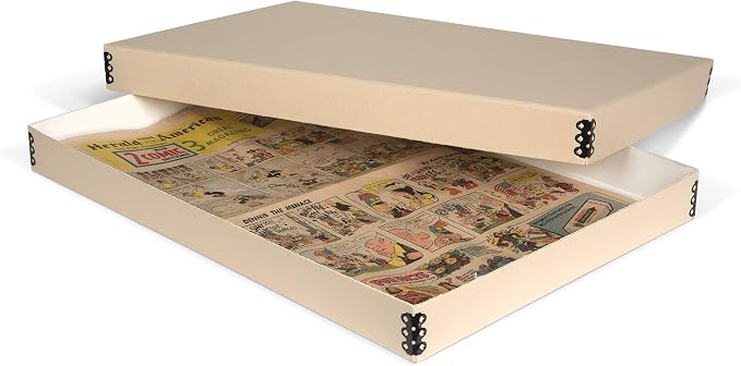 Tan Newspaper Preservation Box - 22 3/4W x 30 7/8L x 2 7/8" H by GaylordArchival