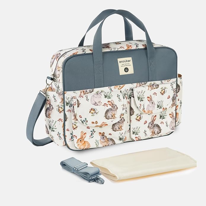 Kamay's Mummy Shoulder Bag Diaper Bag Chic Nappy Changing Bag Tote/Messenger Style Large with Changing Mat, Adjustable Straps - Image 2