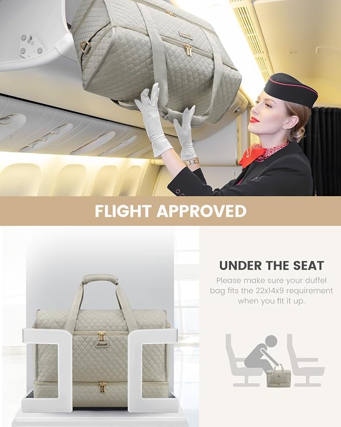 LOVEVOOK Large Travel Duffle Bag, Weekender Bags for Women With Shoe Compartment, Overnight Hospital Bag For Women Labor Delivery, Carry on Bag Personal Item Travel Bag, Yoga Gym Duffel Bag - Image 5