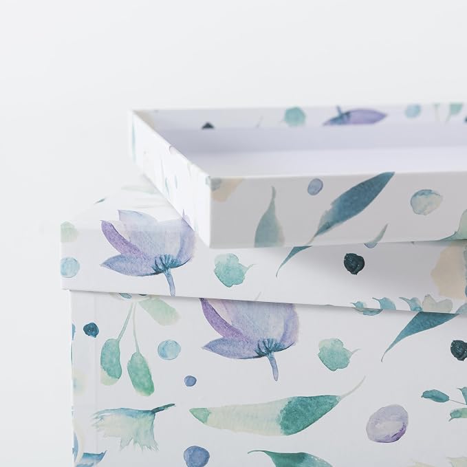 Soul & Lane - Handpicked Bouquet Floral Storage Boxes with Lids, Set of 3 | Large Nesting Cardboard Keepsake Boxes for Memories, Photos and Gifts, Pretty Containers for Home Decor and Organizing - Image 3