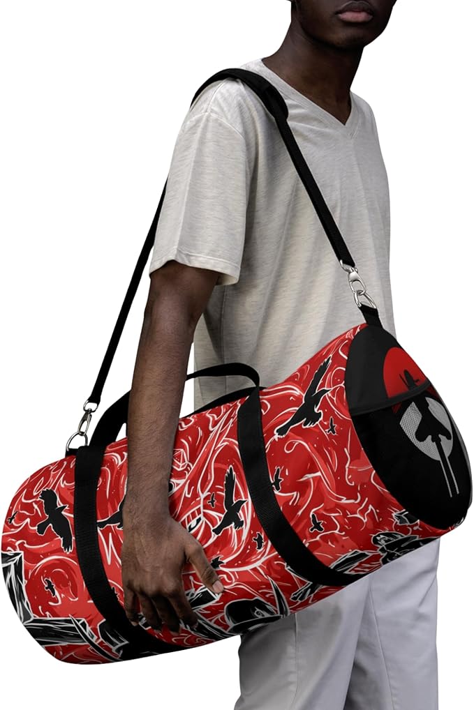Anime Gym Bag for Women Men - Large Capacity Waterproof Workout Fitness Travel Sports Bags Fashion Street Camping Expandable Carry On Duffle Bag For Couple (Red Tachi) PTY - Image 6
